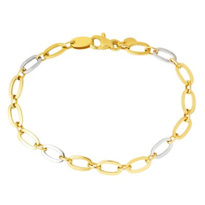 14K Gold 2 Colored Hoop Bracelet