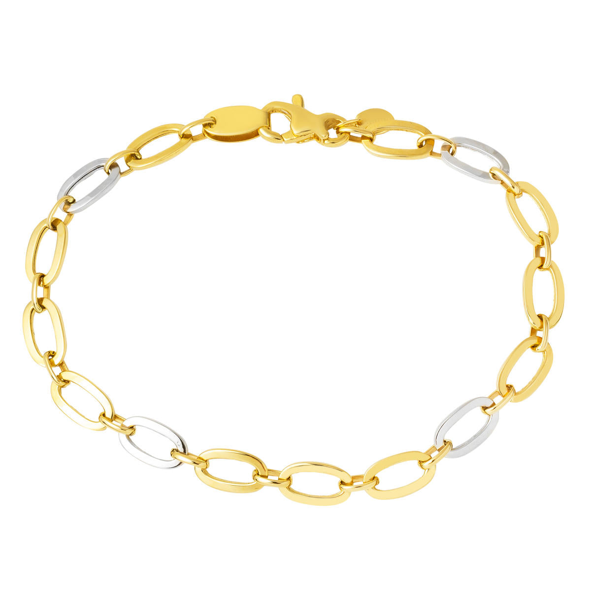 14 Karat Gold 2 Colored Hoop Bracelet