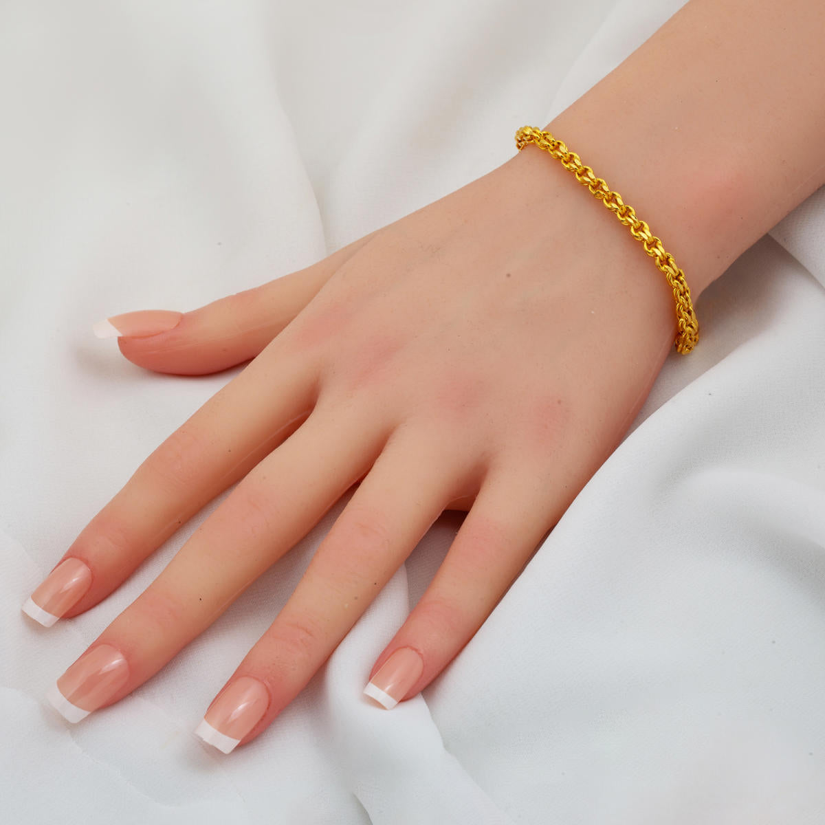 Güverse Zincir 14 Ayar Altın Unisex Bileklik - Görsel 4