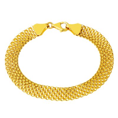 8 mm Enli 14K Gold Zincir Bracelet