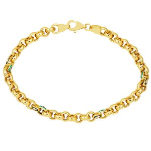 Gözlü Émaillé Creole Or Bracelet