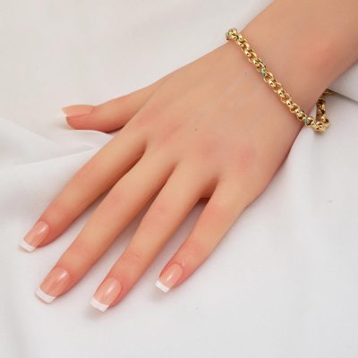 Gözlü Enamel Hoop Gold Bracelet - 14K - 6.53g - EZ Gold