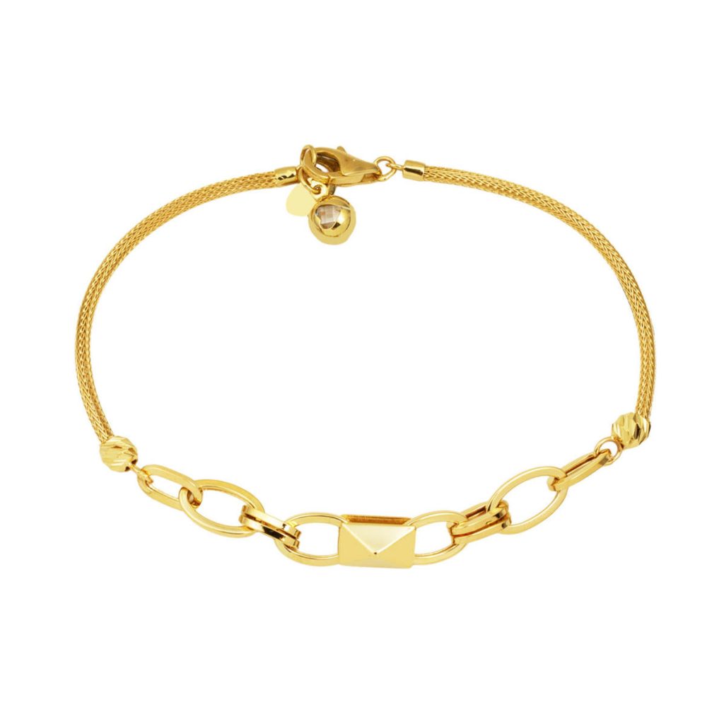 à Anneaux Kalze a Chaine 14 Carats Or Bracelet