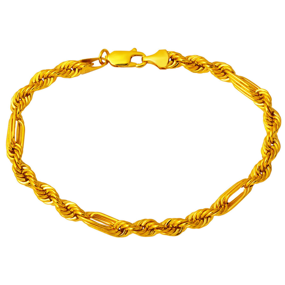 Modern Twistedlı Halat Gold Bracelet 5mm.