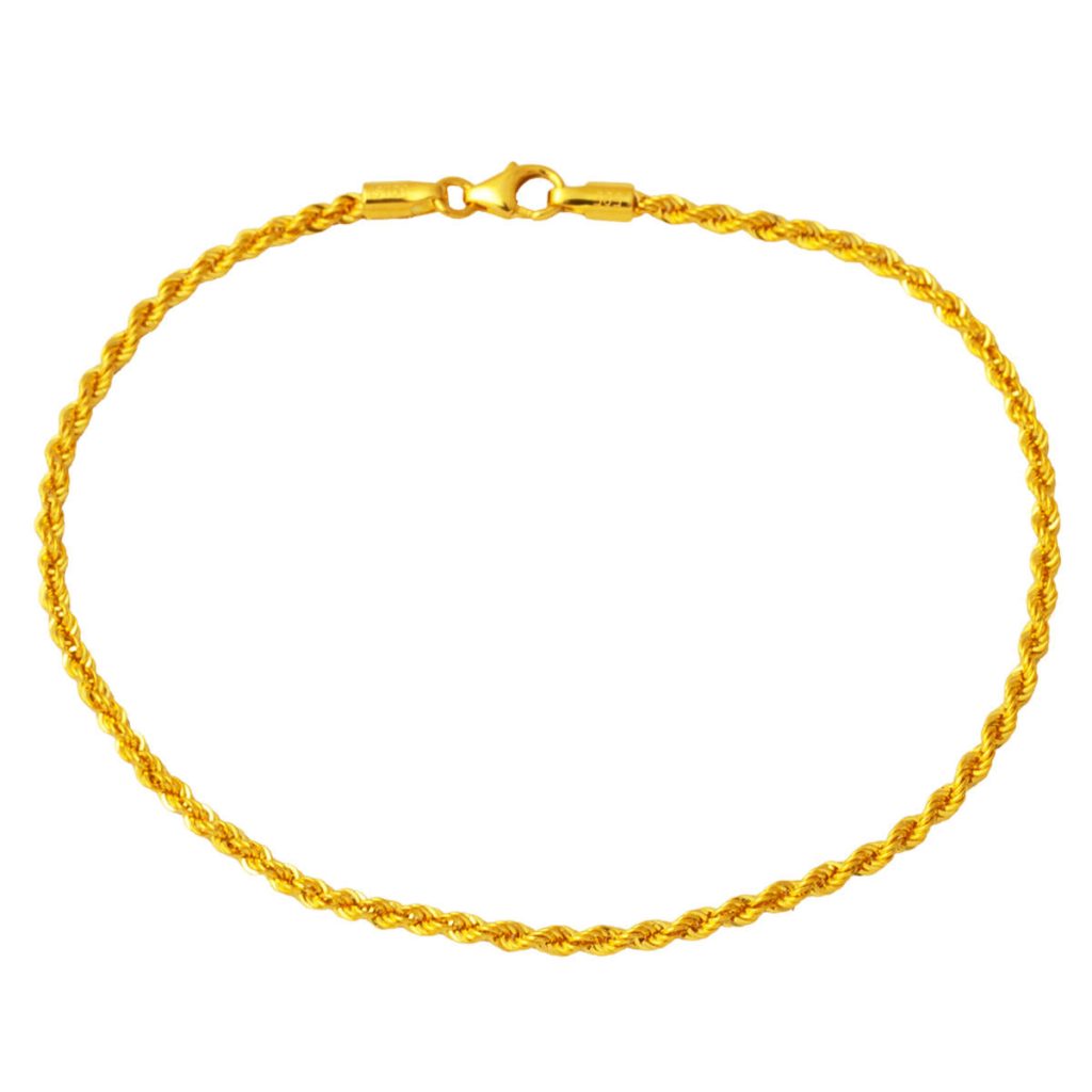 14 Karat Twist Chain Gold Bracelet