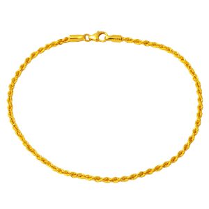 14 Karat Twist Chain Gold Bracelet