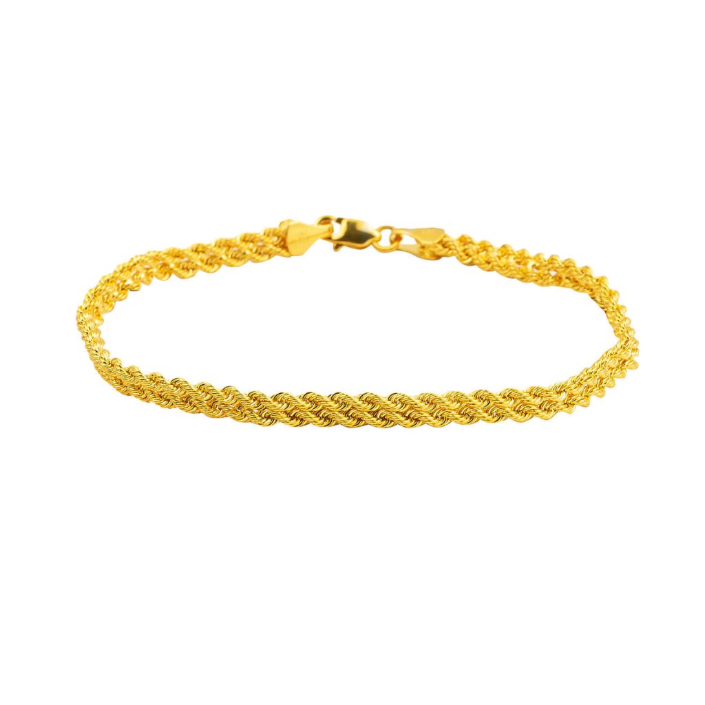 Twist Chain 14 Karat Gold Bracelet
