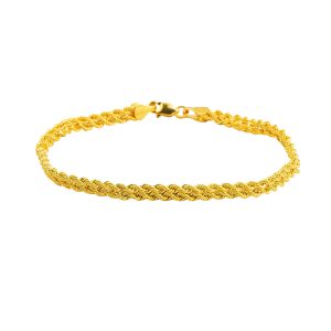 Twist Chain 14 Karat Gold Bracelet