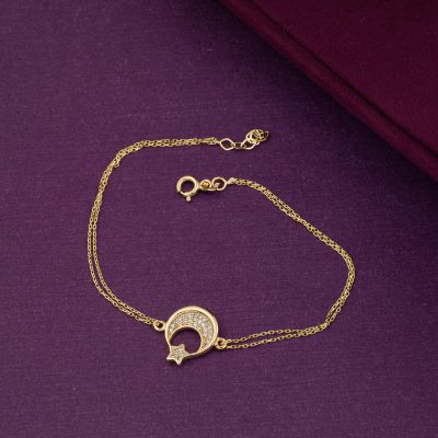 Sarı Altın Ayyıldız Bileklik - 14K - 1.51g - EZ Gold