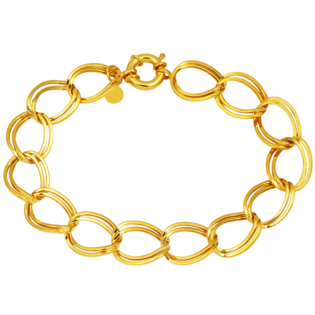 Milky Way Model Çift Ringed Gold Bracelet