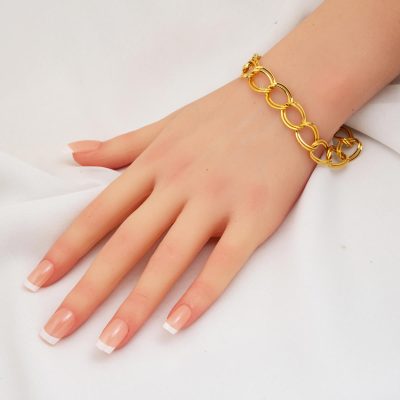 Samanyolu Model Çift Ringed Gold Bracelet - 14K - 4.55g - EZ Gold