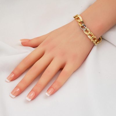 Altın White Ringed Samanyolu Bracelet - 14K - 6.65g - EZ Gold
