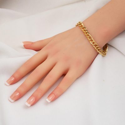 Curb Tarzı Samanyolu Plain Gold Bracelet - 14K - 5.25g - EZ Gold