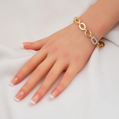 Samanyolu Gold Bracelet İki Colored - 14K - 6.43g - EZ Gold