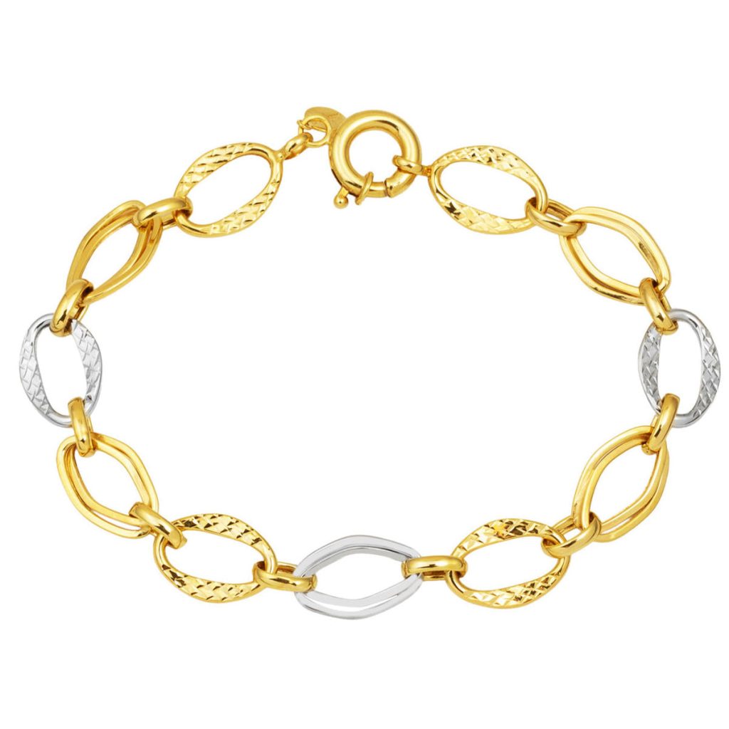 İki Colored Kalemli Gold Milky Way Bracelet