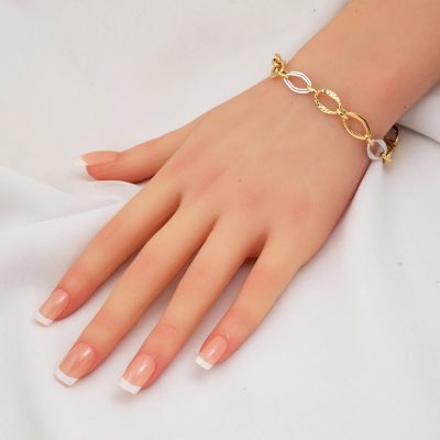 İki Colored Kalemli Gold Samanyolu Bracelet - 14K - 3.8g - EZ Gold
