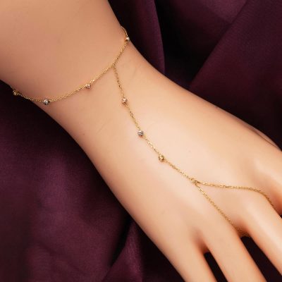 Colored Doric Beaded 14K Şahmeran Gold Bracelet - 14K - 1.78g - EZ Gold