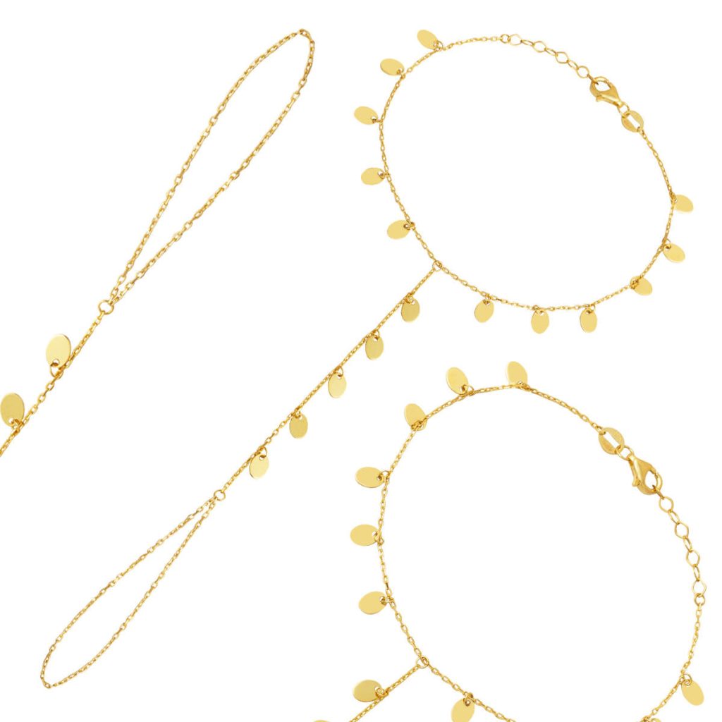 Oval Pullu 14 Karat Yellow Gold Shahmaran Bracelet