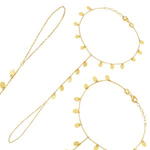 Ovale à Écailles 14 Carats Jaune Or Shahmaran Bracelet