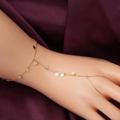 Oval Pullu 14K Yellow Gold Şahmeran Bracelet - 14K - 2.71g - EZ Gold