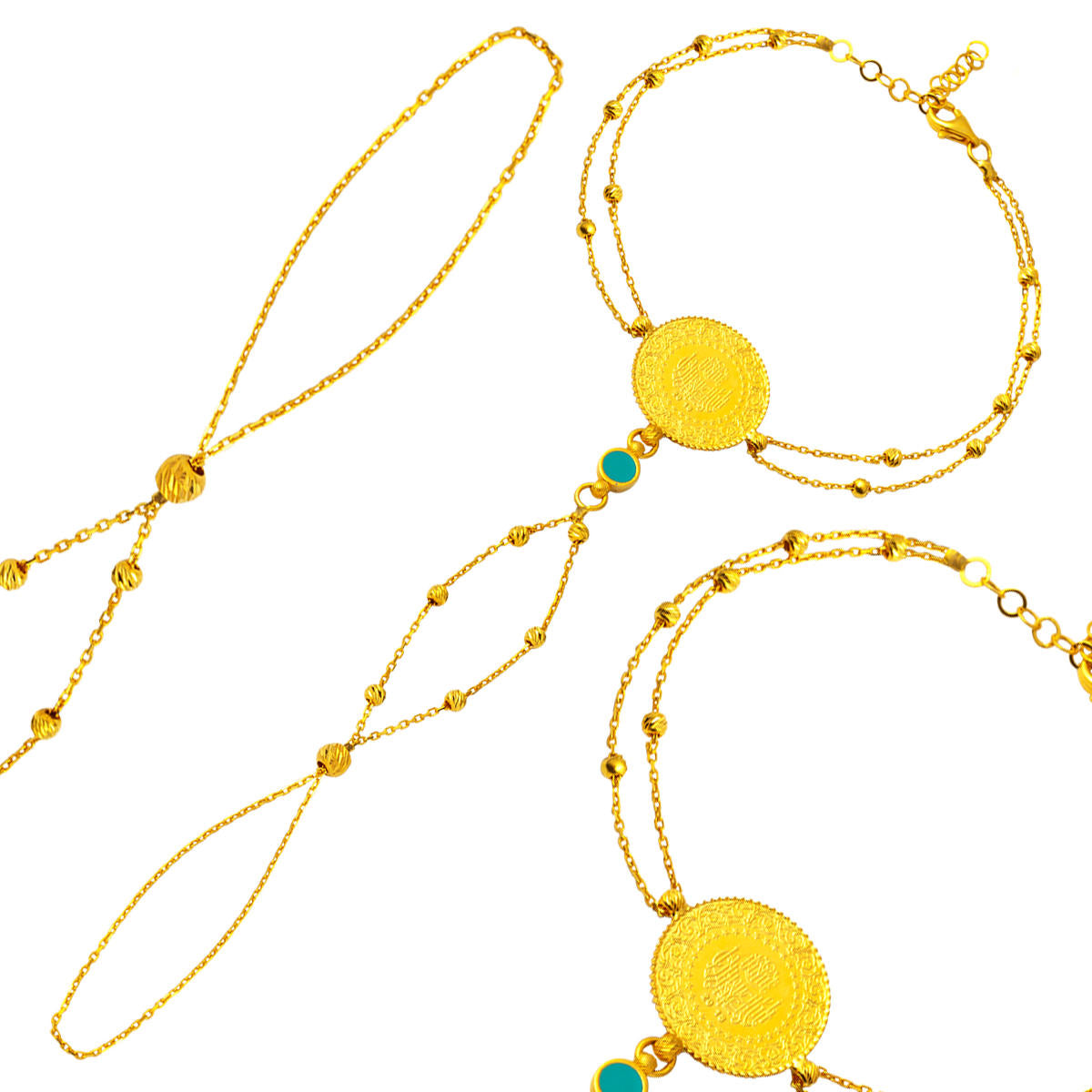 Quarter Gold 22 Karat Shahmaran Bracelet