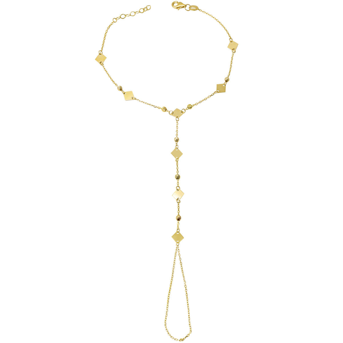 Square Top Gold Shahmaran Bracelet
