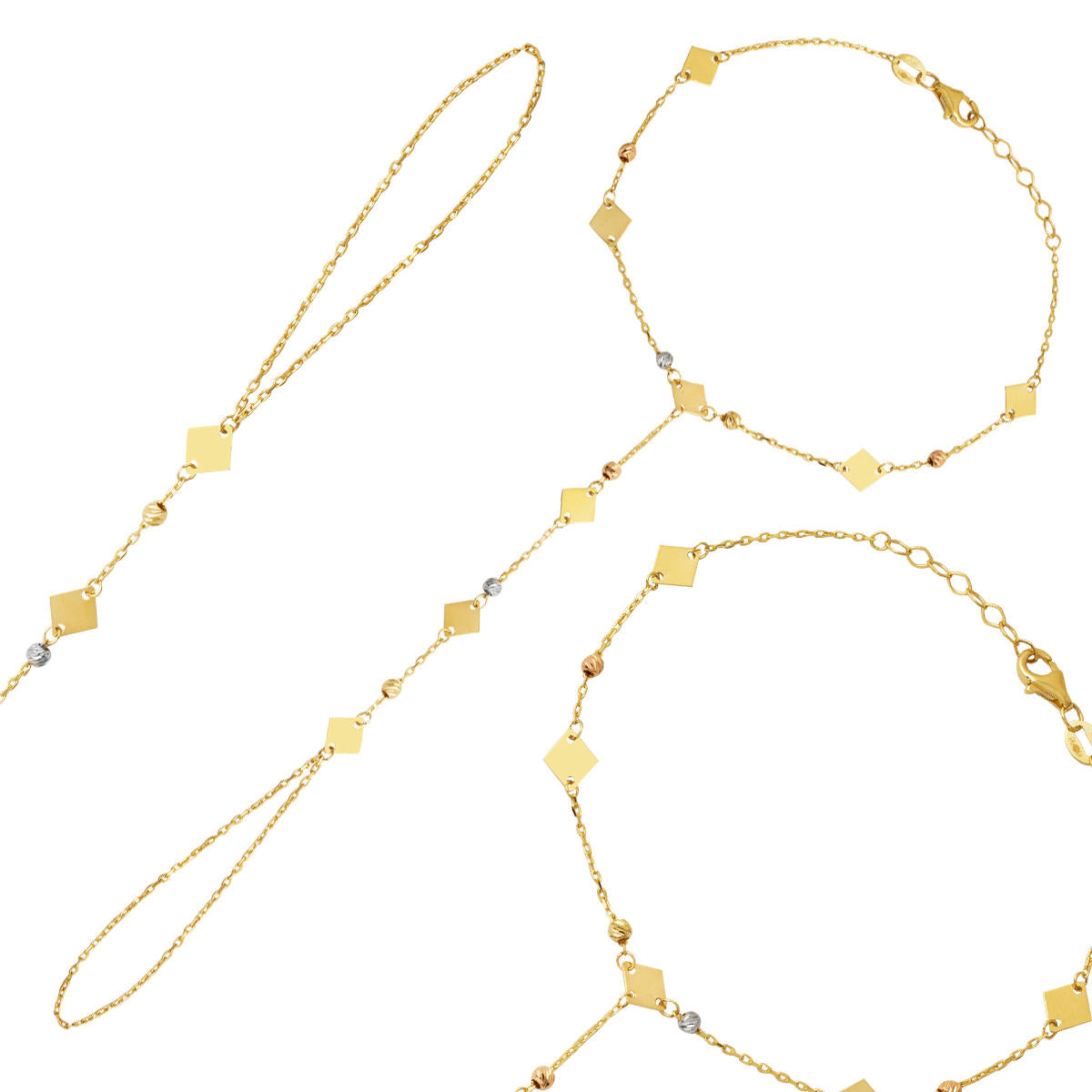 Modern Design Shahmaran 14 Karat Gold Bracelet