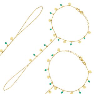 Oryantal sans Pierre Shahmaran Or Bracelet