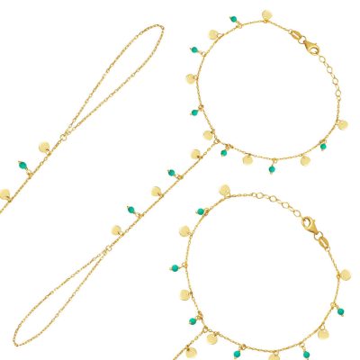 Oryantal Plain Şahmeran Gold Bracelet