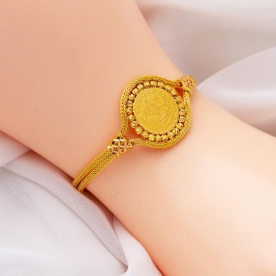 Quarter Reşat with Monogram 22K Gold Bracelet - 22K - 11.58g - EZ Gold