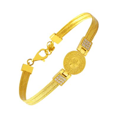with Monogram Trabzon Mesh 22K Gold Bracelet