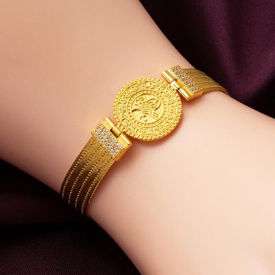 with Monogram Trabzon Mesh 22K Gold Bracelet - 22K - 20.08g - EZ Gold