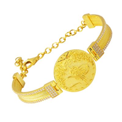 with Monogram 22K Trabzon Mesh Gold Bracelet
