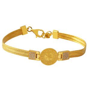 Tughra Trabzon Woven 14 Karat Gold Bracelet