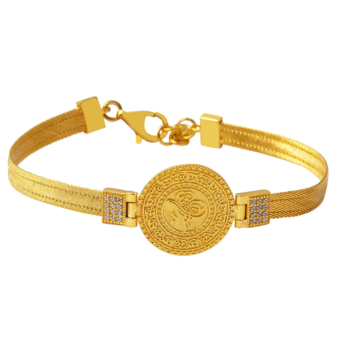 Trabzon Woven Tughra 14 Karat Gold Bracelet