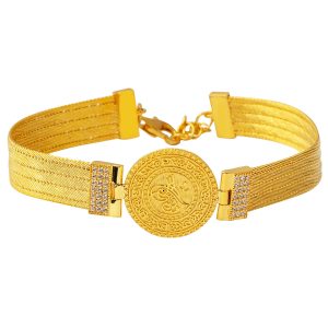 Monogramme Ottoman 5 Rangs Trabzon Tresse Or Bracelet