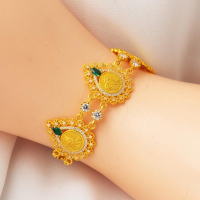 avec Monogramme 14 Carats Or Bracelet fin - 14K - 10.4g - EZ Gold