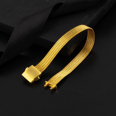 22K 5 Row with Clasp Trabzon Mesh Gold Bracelet - 22K - 17.5g - EZ Gold