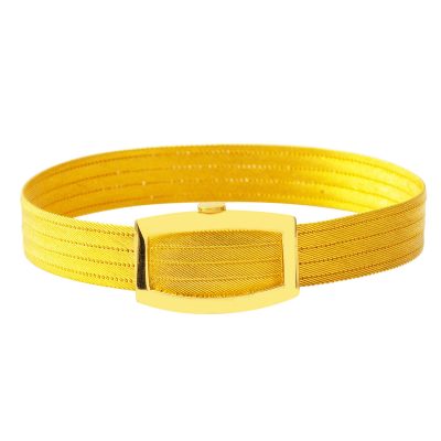5 Row Plain Gold Trabzon Woven Bracelet