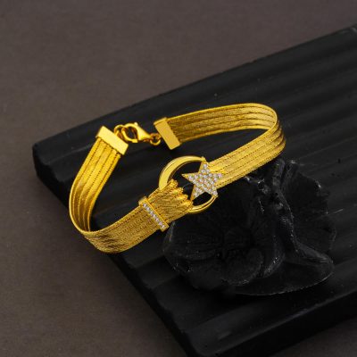 5 Row Moon-Star Trabzon Mesh Gold Bracelet 14K - 14K - 15.5g - EZ Gold