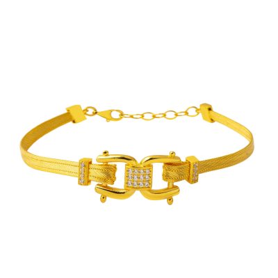 with Stones Kemer 14K Trabzon Mesh Gold Bracelet