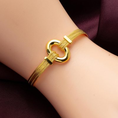 Duru Trabzon Mesh Plain Gold Bracelet - 14K - 8.52g - EZ Gold