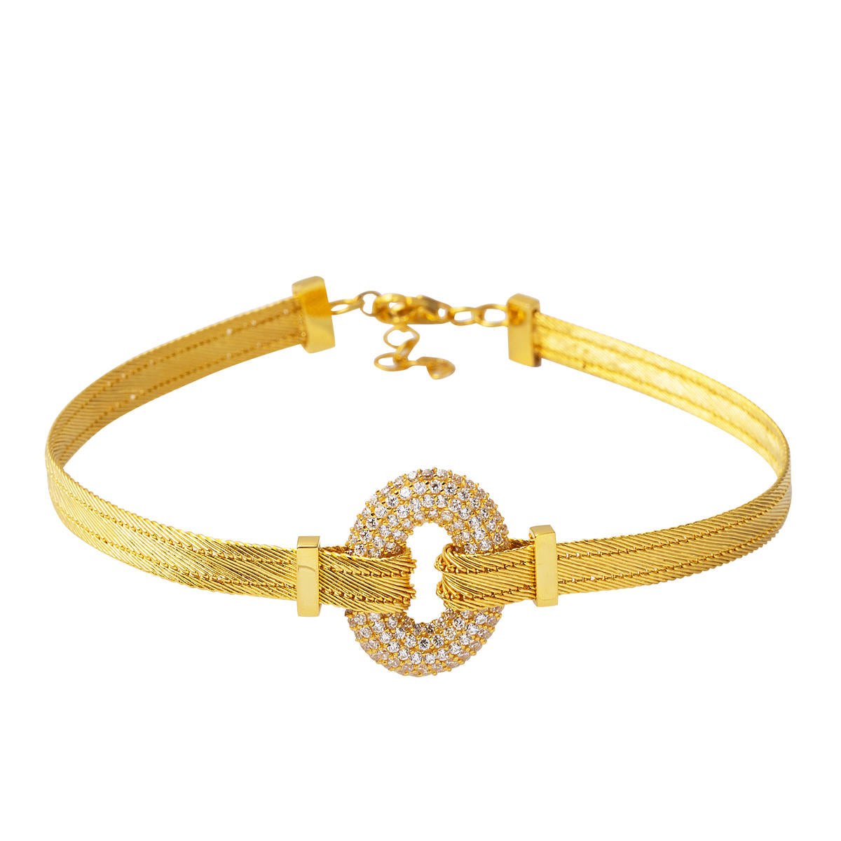 Hoop Trabzon Woven 22 Karat Gold Bracelet