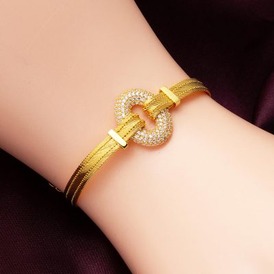 Hoop Trabzon Mesh 22K Gold Bracelet - 22K - 14g - EZ Gold