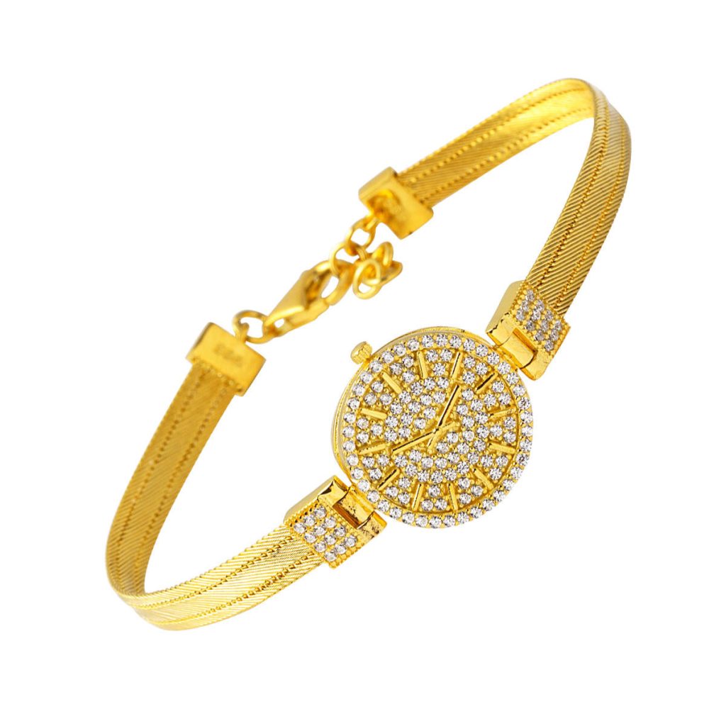 Saat Görünümlü Trabzon Woven 22 Karat Bracelet