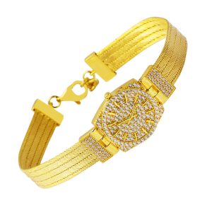 Saat Görünümlü Trabzon Tresse 22 Carats Bracelet