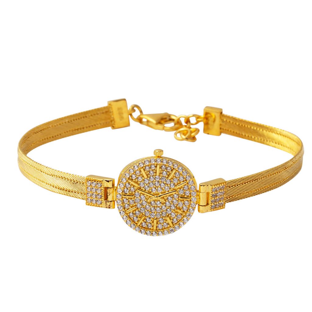 Saat Görünümlü Trabzon Woven 14 Karat Bracelet