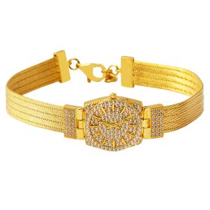 Saat Görünümlü Trabzon Woven 14 Karat Bracelet