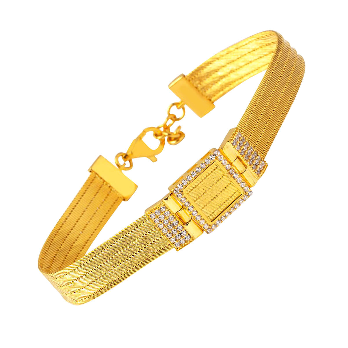 Trabzon Woven Kemer 14 Karat Gold Bracelet