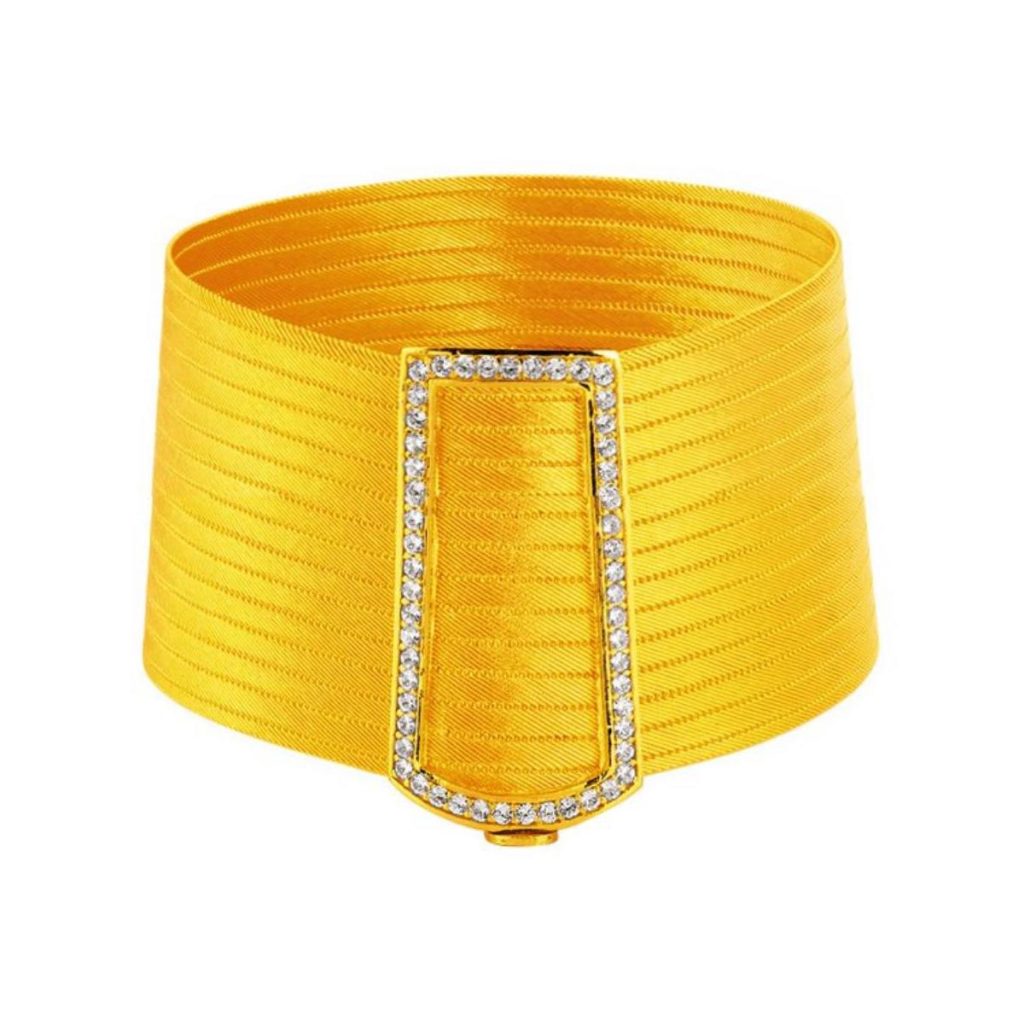 13 Row Trabzon Woven 14 Karat Gold Bracelet